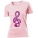 Tricou dama roz, imprimeu mov Laudati pe Domnul caci este bun! 2XL